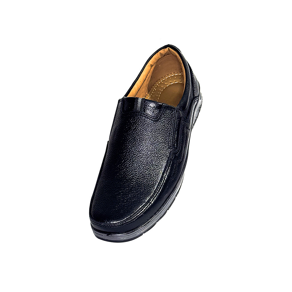 Massimo comfort leather loafers in black for men – Marvel Leather casual collection