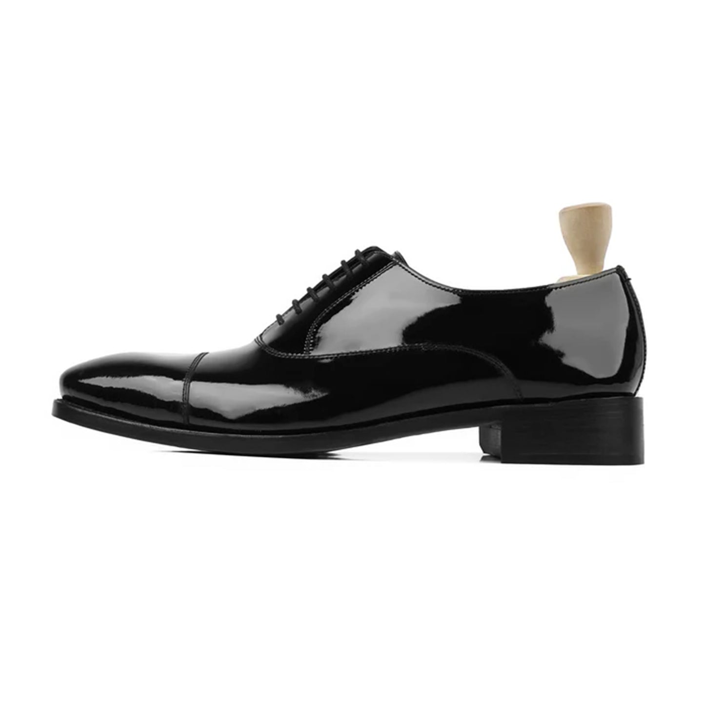 Thierry Classic Patent Leather Oxford Shoes – Marvel Leather Handmade Black Formal Shoes