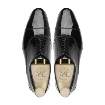 Thierry Classic Patent Leather Oxford Shoes – Marvel Leather Handmade Black Formal Shoes