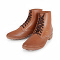 The Vanguard Bespoke Ankle Boot handcrafted from premium full-grain leather featuring a two-tone design and made-to-order luxury craftsmanship by Marvel Leather.